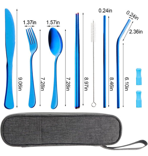 Belize Blue Utensils Travel Set
