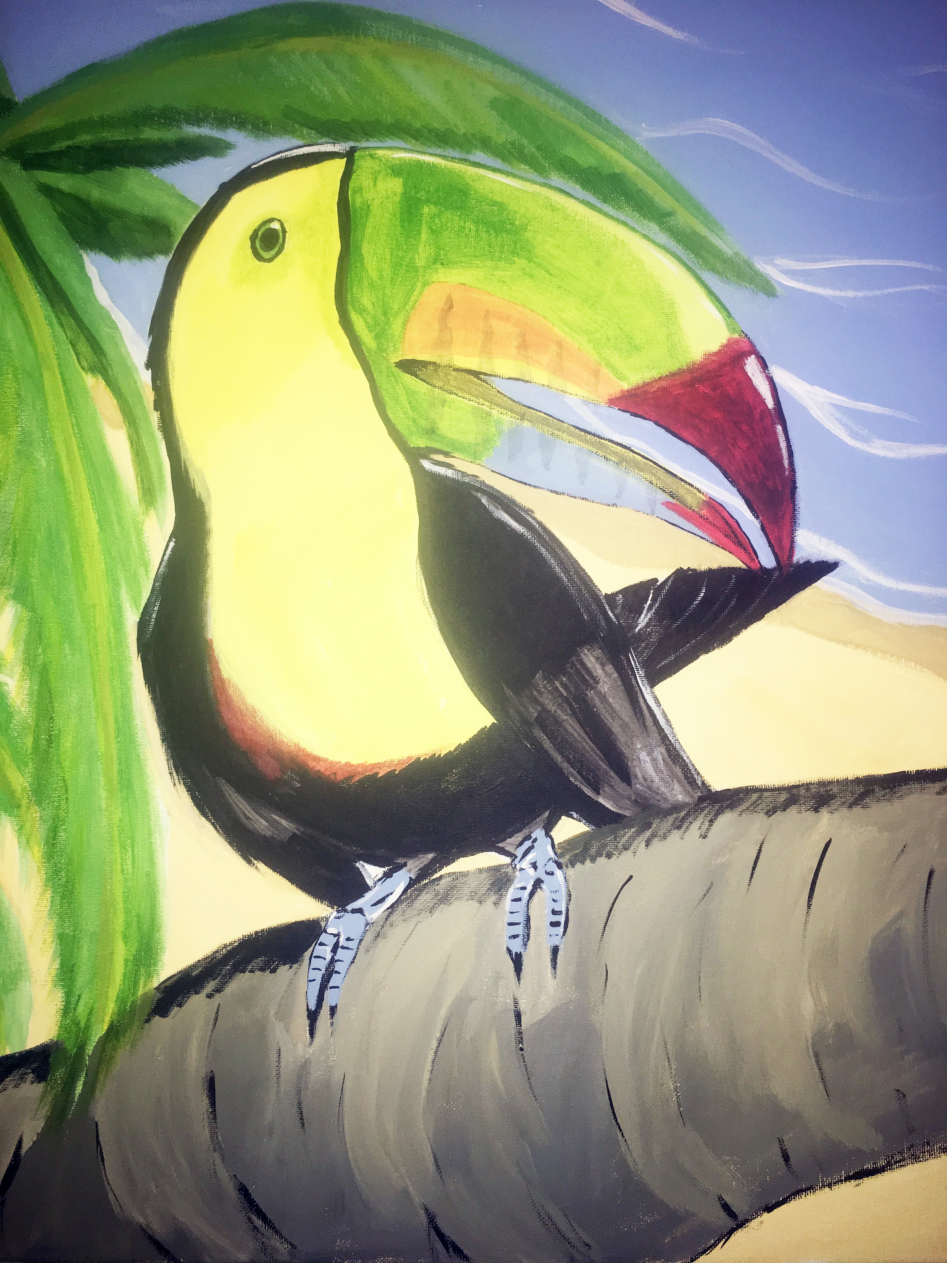 Garifuna Graphics Toucan Painting Belize